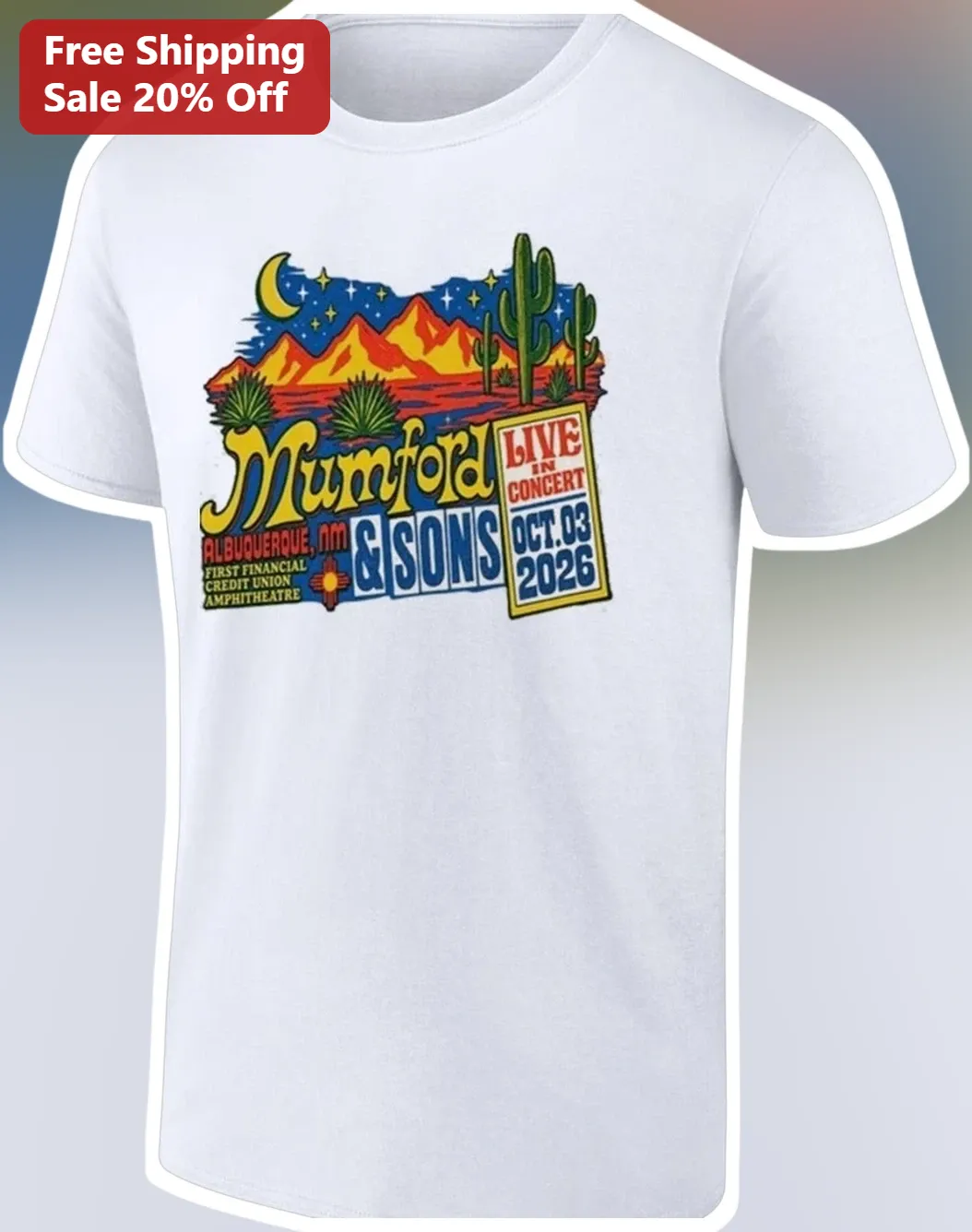 Mumford Sons Live in Concert Tee Folk Rock Band Tour Merch Gift