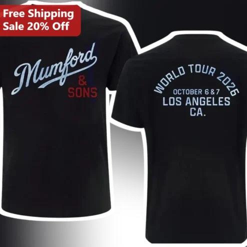 Mumford Sons World Tour 2026 Tee Folk Rock Band Merch Gift