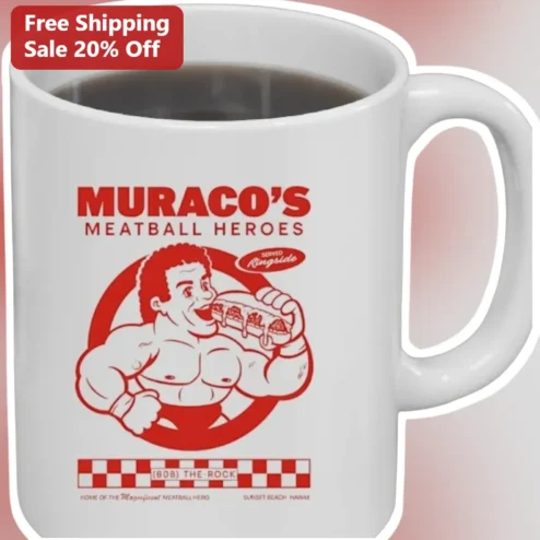 Muraco's Meatball Heroes Mug Retro Diner Vintage Advertising Coffee Cup Gift