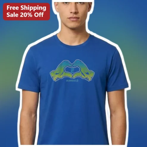 Muscle Flex Heart Shape Graphic Tee Funny Gym Humor Bodybuilder Couple Gift
