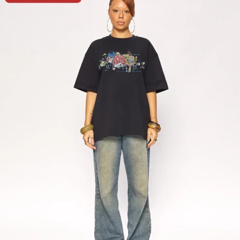 Mushroom Fantasy Illustration Tee Whimsical Psychedelic Art Graphic Shirt for Women Men