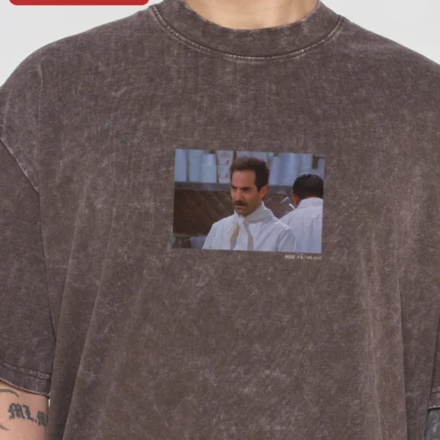 Close-up of Mustached Man Vintage Photo Graphic Tee Retro Gentleman Portrait Shirt for streetwear fans in Chicago, Illinois