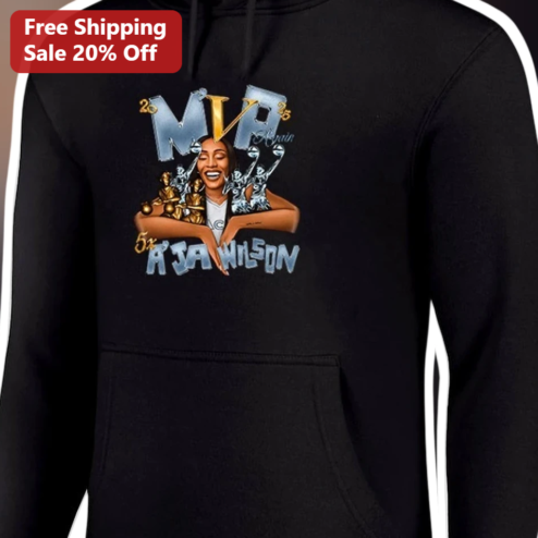 MVP Again A'ja Wilson Hoodie WNBA Las Vegas Aces Fan Gear