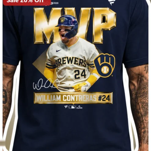 MVP World Series 2026 William Contreras #24 Milwaukee Brewers Fan Tee