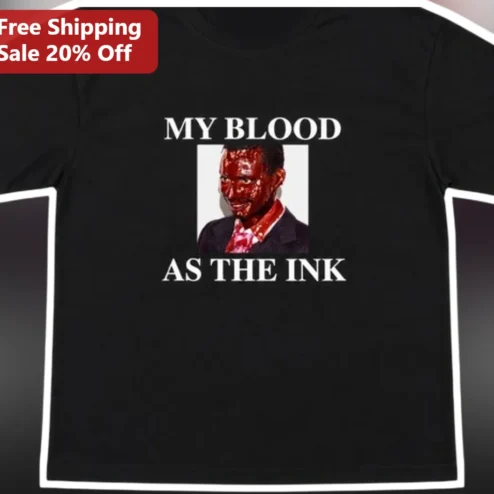 My Blood As The Ink Gothic Horror Tee Dark Aesthetic Graphic Shirt