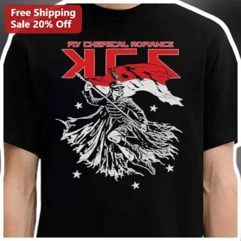 My Chemical Romance Tee MCR Band Graphic Shirt Emo Rock Merch Black Parade Style