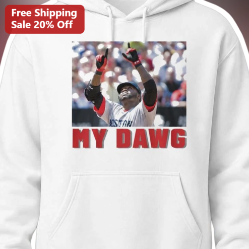 My Dawg David Ortiz Red Sox Hoodie Retro Bootleg Baseball Fan Gift