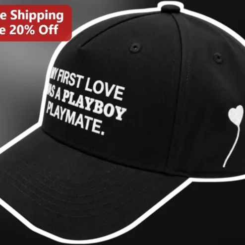 My First Love Was A Playboy Playmate Hat Retro Humor Novelty Cap Gag Gift For Men