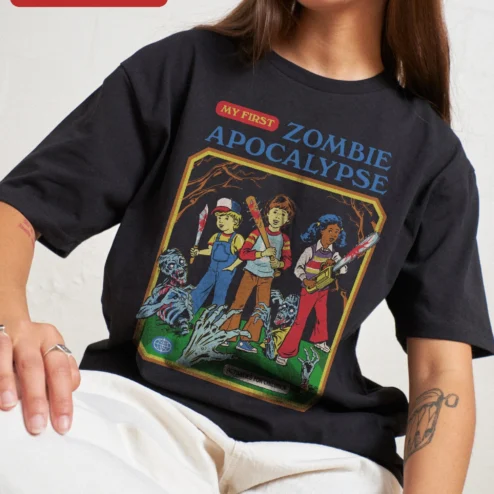 My First Zombie Apocalypse Activities For Children Tee Funny Horror Gift