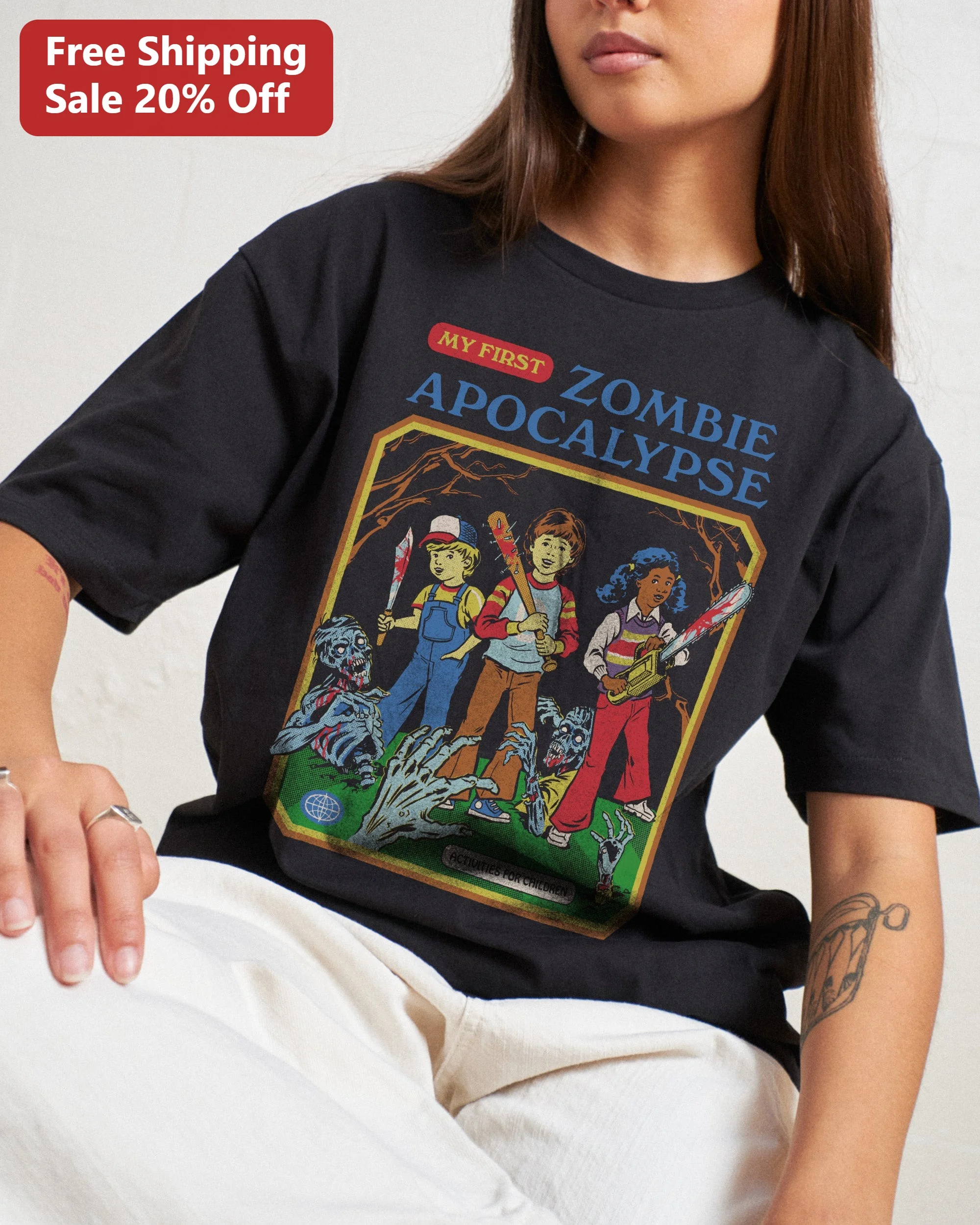 My First Zombie Apocalypse Activities For Children Tee Funny Horror Gift