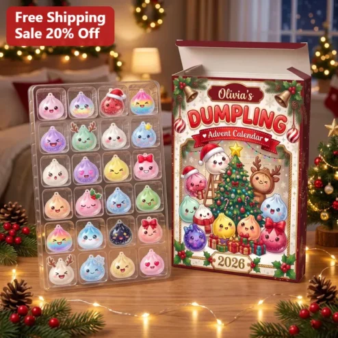 Mystery Dumpling Advent Calendar 24-Day Kawaii Squishy Countdown Gift for Kids Collectors
