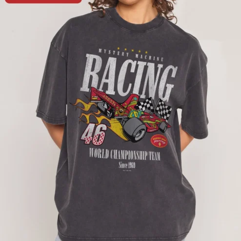 Mystery Machine Racing World Championship Team Since 1969 Scooby-Doo Vintage Graphic Tee