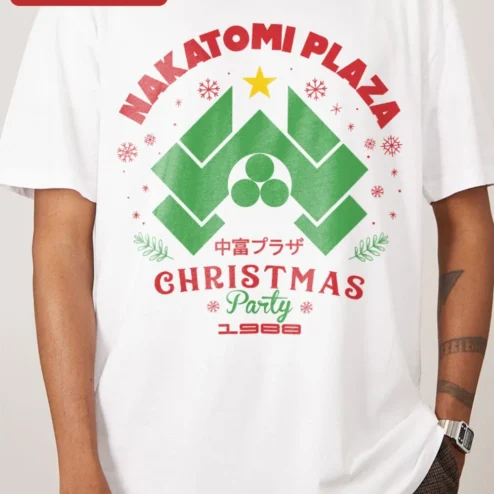 Nakatomi Plaza Christmas Party 1988 Die Hard Inspired Vintage Graphic Tee