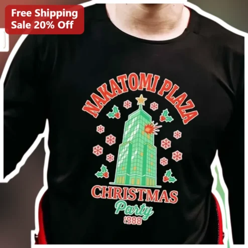 Nakatomi Plaza Christmas Party Long Sleeve Shirt Die Hard Movie Fan Gift