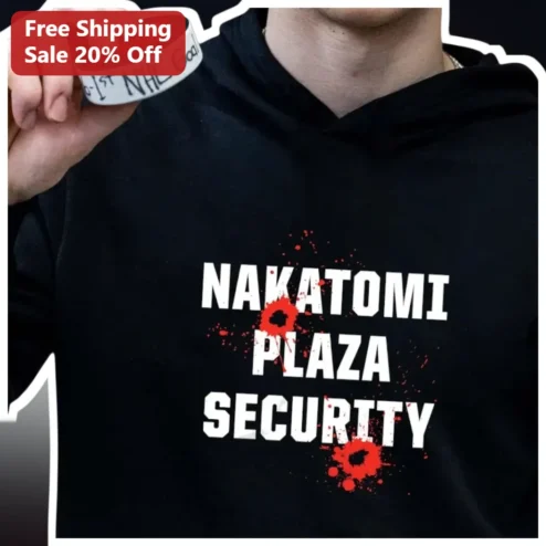 Nakatomi Plaza Security Hoodie Die Hard Movie Fan Gift Unisex Pullover