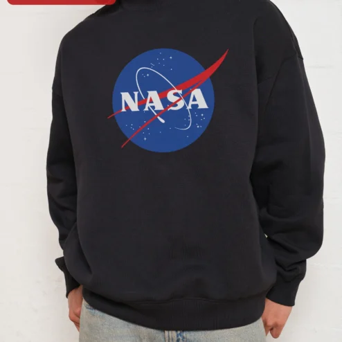 NASA Meatball Logo Crewneck Sweatshirt Space Enthusiast Gift