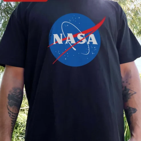 NASA Meatball Logo Vintage Distressed Graphic Tee Space Enthusiast Gift