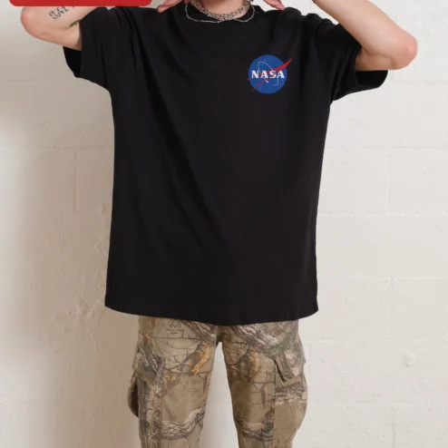 NASA Meatball Logo Vintage Space Tee for Men Women Streetwear