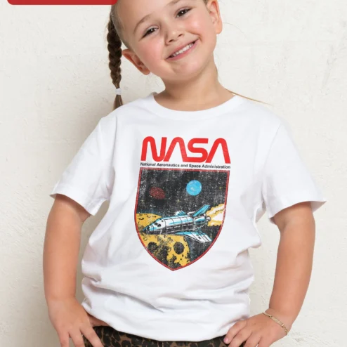 NASA National Aeronautics and Space Administration Retro Logo Kids Tee