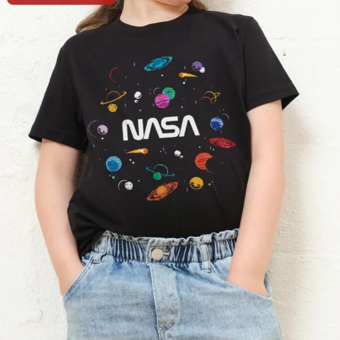 NASA Planets Kids Tee Space Solar System Graphic T-Shirt for Children Astronomy Gift
