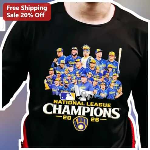 National League Champions Milwaukee Brewers Baseball Tee