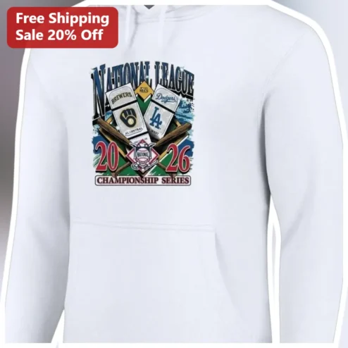 National League Championship Series Hoodie NLCS Baseball Fan Gear Dodgers vs Brewers MLB Postseason Sweatshirt