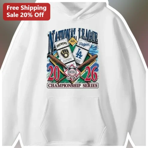 National League Championship Series Hoodie NLCS Dodgers vs Brewers Baseball Fan Gear