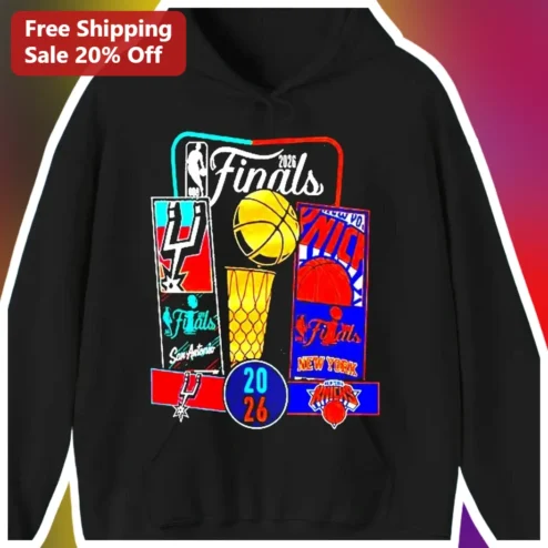 NBA Finals 2026 San Antonio Spurs New York Knicks Hoodie available at our Chicago, Illinois warehouse