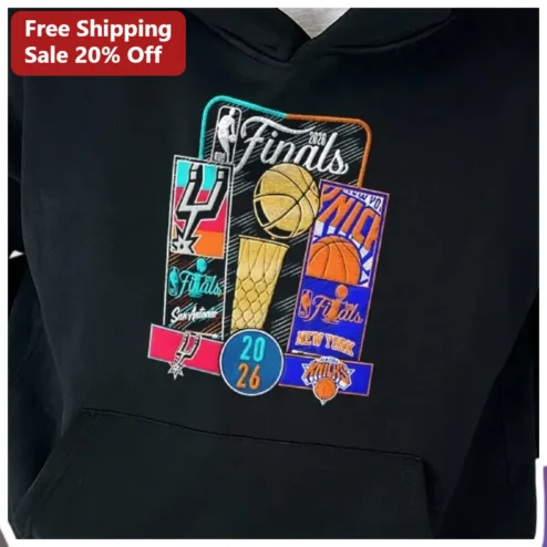 NBA Finals 2026 San Antonio Spurs vs New York Knicks Hoodie Basketball Championship Fan Gear