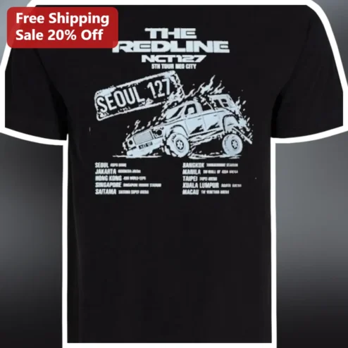 NCT The Redline Tour Tee Seoul Graphic Kpop Fan Merch