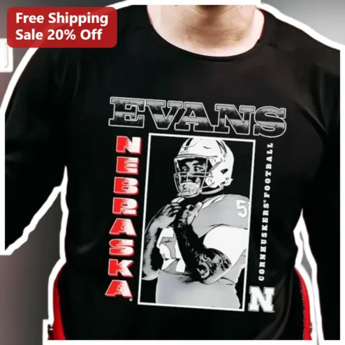 Nebraska Cornhuskers Football Long Sleeve Shirt Personalized Custom Name Gift for Men