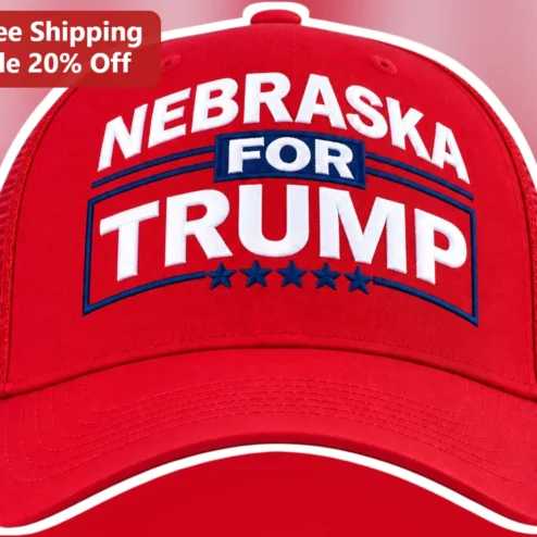 Nebraska For Trump Hat Donald Trump Political Trucker Cap Republican MAGA Style Adjustable Mesh Back Gift