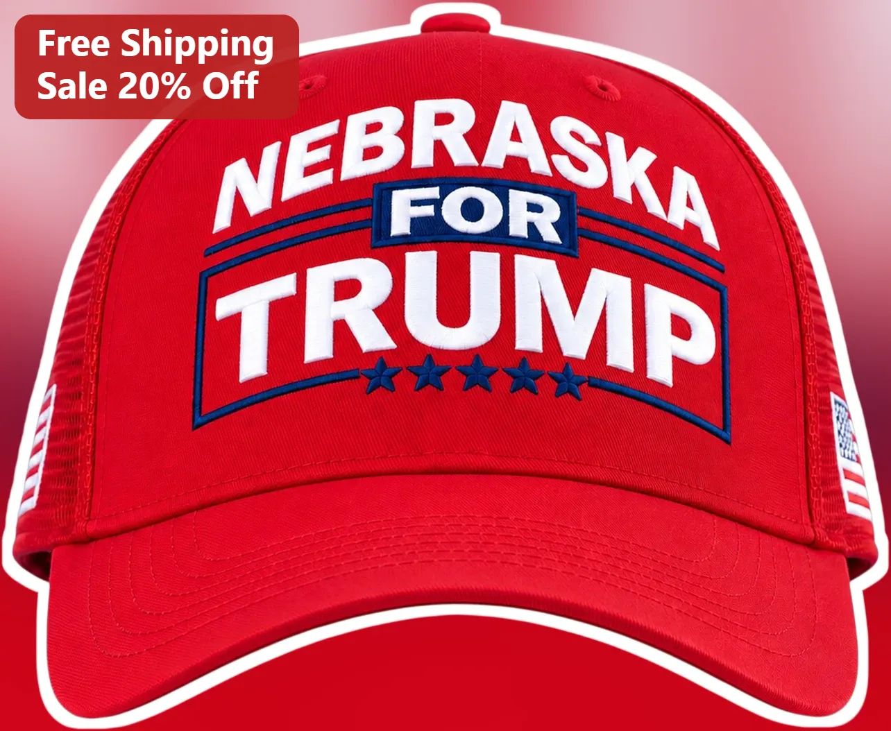 Nebraska For Trump Hat Donald Trump Political Trucker Cap Republican MAGA Style Adjustable Mesh Back Gift