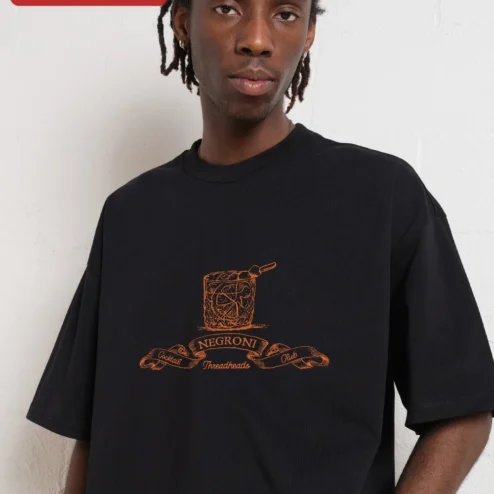 Negroni Cocktail Club Tee Vintage Bar Sign Graphic Shirt for Bartenders Cocktail Enthusiasts