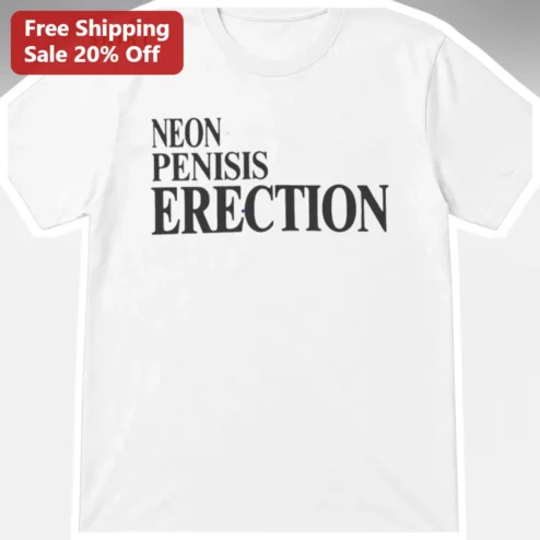 Neon Penisis Erection Funny Anime Meme Tee Unisex Graphic Shirt