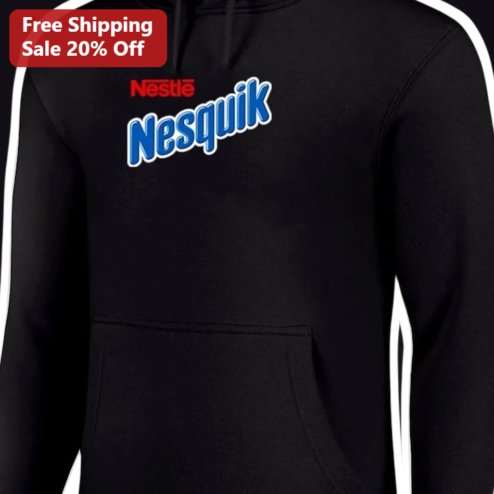 Nestlé Nesquik Hoodie Retro Chocolate Milk Logo Apparel Unisex Pullover