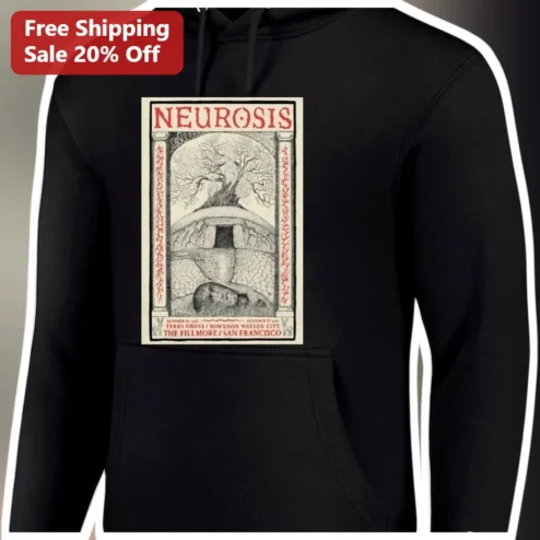 Neurosis Band Hoodie Vintage Concert Poster Graphic Pullover for Men Women Metal Fans
