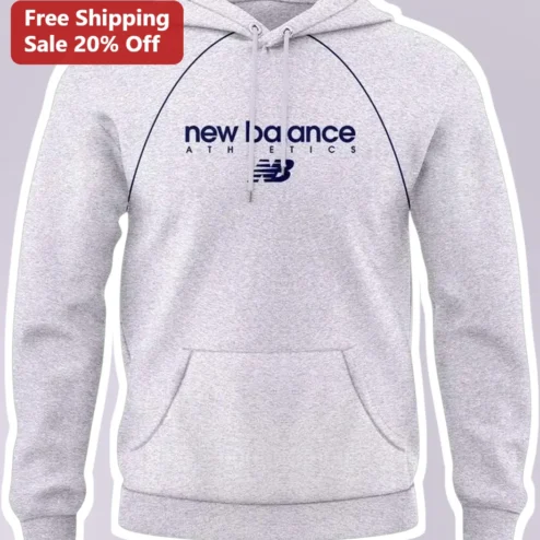 New Balance Athletics Hoodie Men's Sporty Athletic Wear Heather Grey Pullover