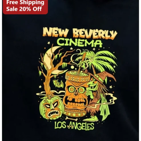 New Beverly Cinema Los Angeles Halloween Witch Tee Retro Horror Movie Fan Gift