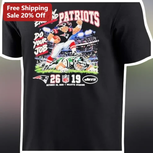 New England Patriots Do Your Job Graphic Tee NFL Fan Apparel available at our Chicago, Illinois warehouse
