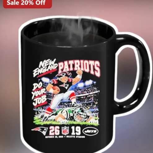 New England Patriots Do Your Job Mug Vintage Football Fan Gift Black Ceramic Coffee Cup
