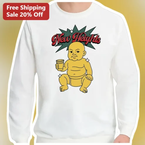 New Heights Kelce Baby Meme Sweatshirt NFL Fan Gift