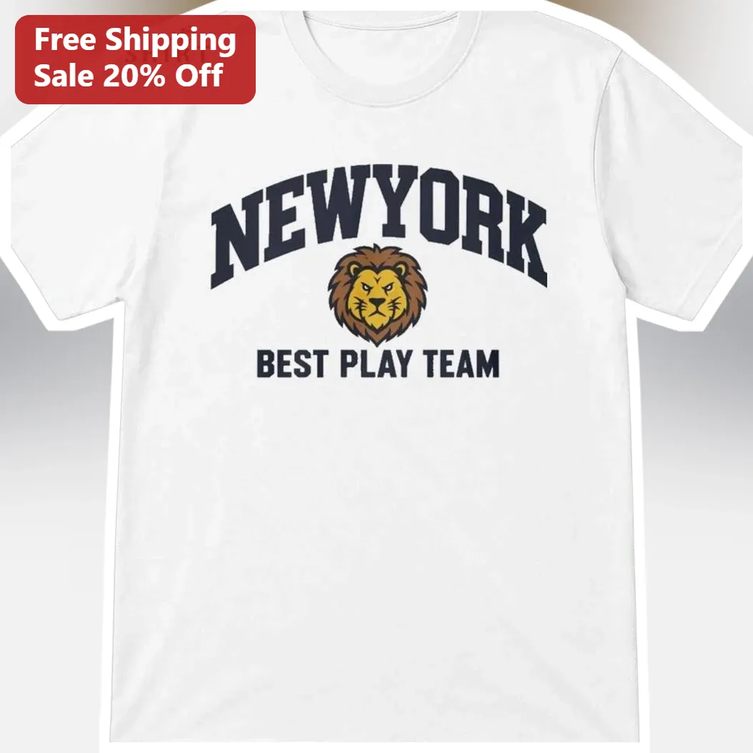 New York Best Play Team Tee, NYC Sports Fan Graphic T-Shirt for Men and Women