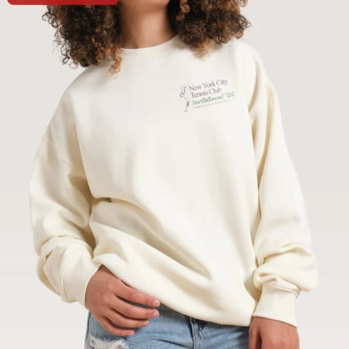 Customer in Chicago, Illinois wearing New York City Tennis Club Invitational '86 Vintage Retro Crewneck Sweatshirt