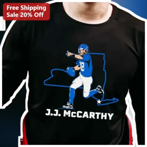 New York Football Player Shirt Long Sleeve Tee Personalized Custom Name NY Giants Fan Apparel