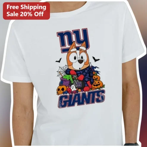 New York Giants Halloween Corgi NFL Fan Tee