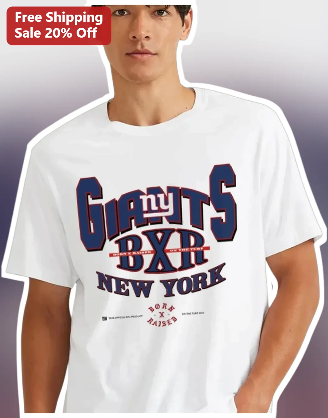 New York Giants Vintage Collegiate Style Graphic Tee for Men NFL Fan Apparel