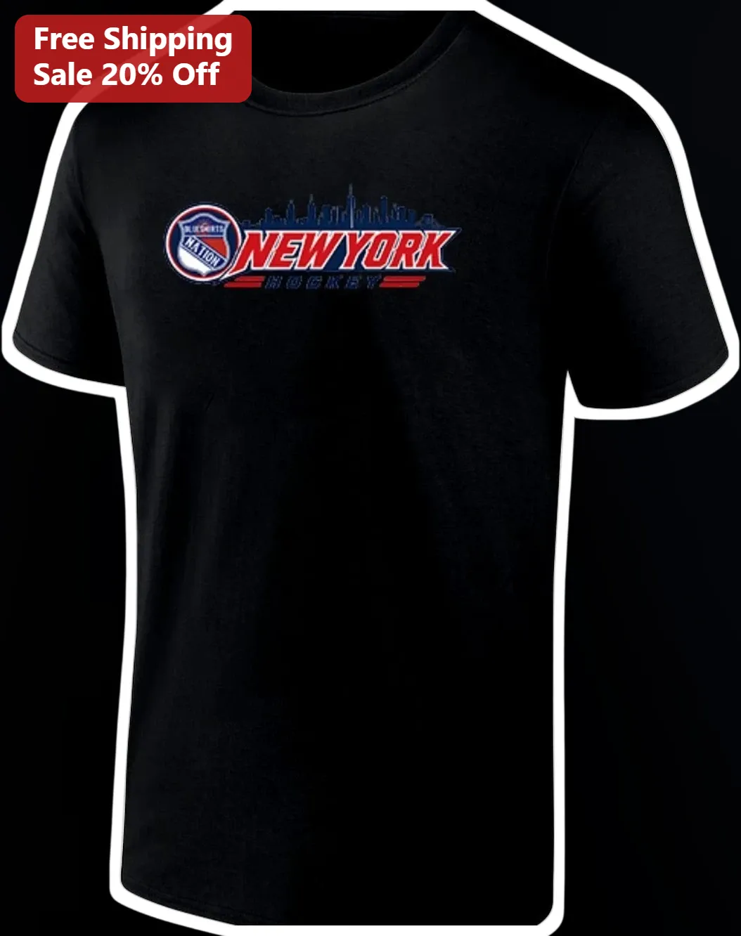 New York Hockey Tee NY Rangers Blueshirts Nation Graphic T-Shirt for Men Women NHL Fan Apparel