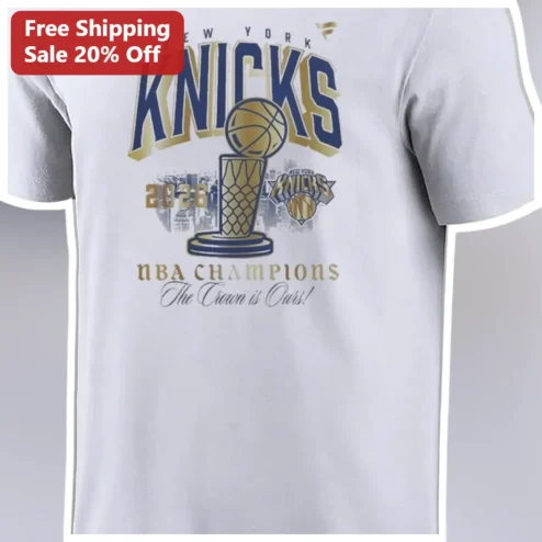 New York Knicks NBA Champions The Crown Is Ours Graphic Tee Basketball Fan Apparel Gift