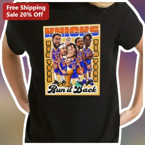 New York Knicks Run It Back Tee Retro Basketball Fan Shirt
